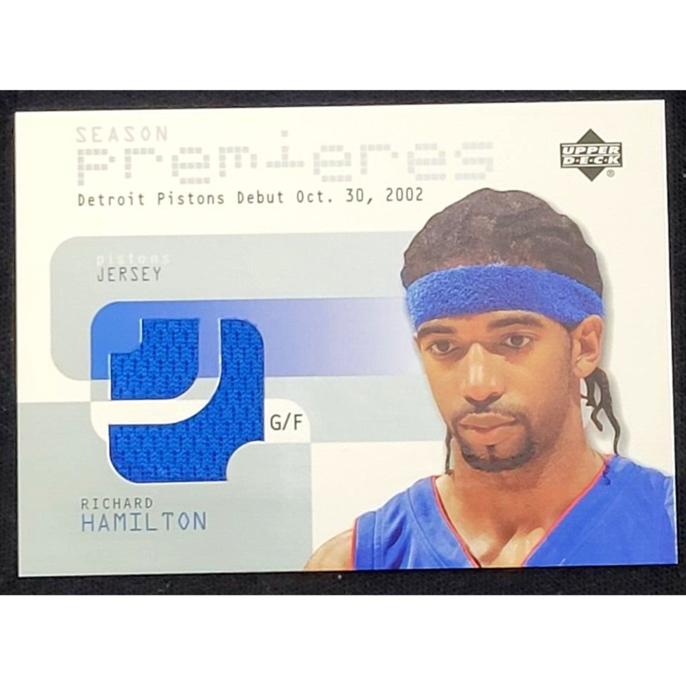 2002-03 UPPER DECK RICHARD HAMILTON SEASON PREMIERES GAME USED JERSEY